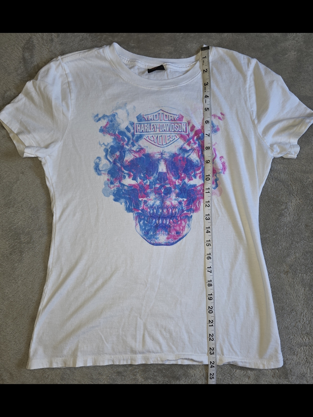 Harley-Davidson White Skull Graphic Tee - Women's - Picture 5 of 9